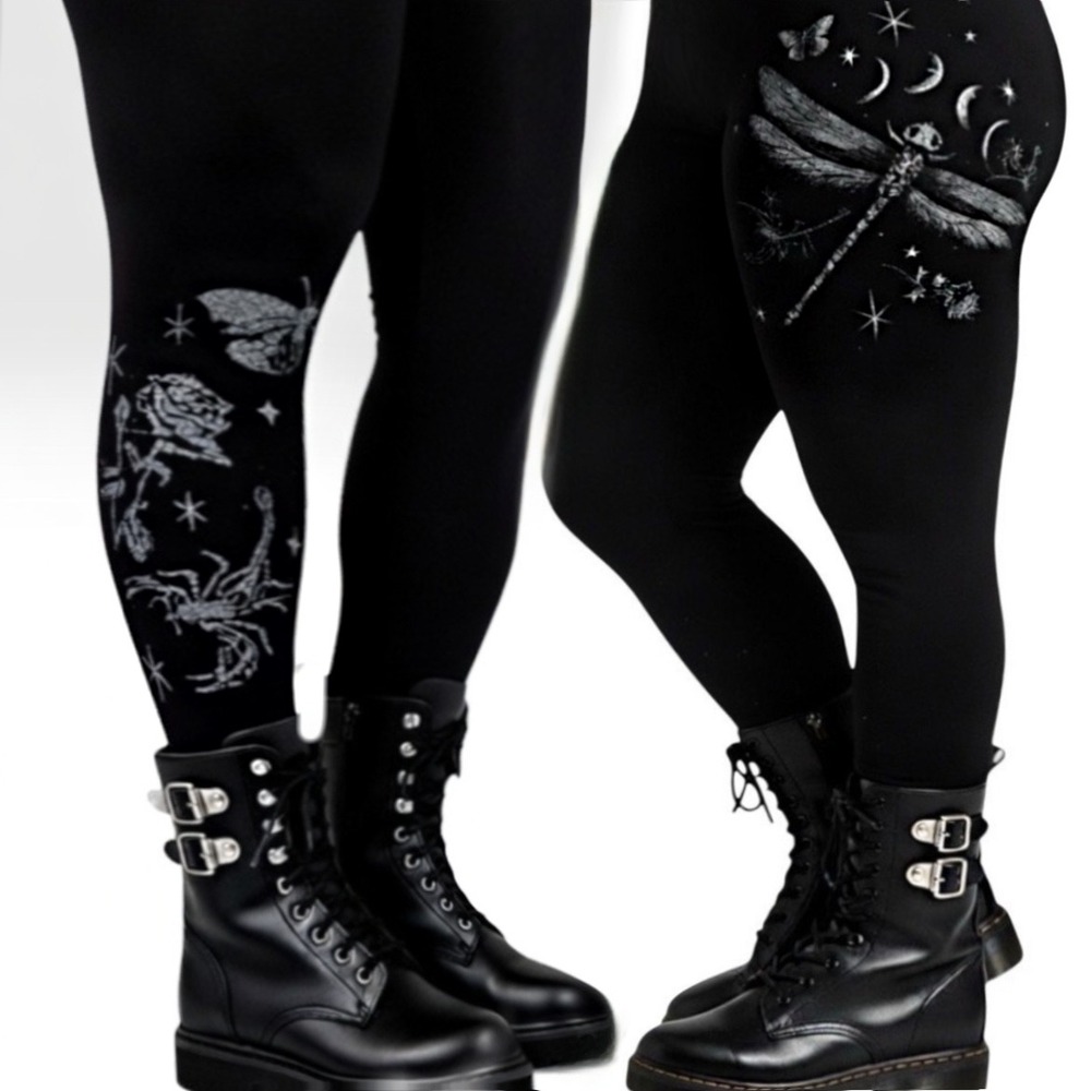 TORRID Nightfall "Mystic Dragonfly" Deep Black Leggings NWT Size 4X